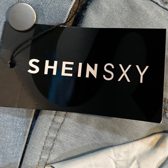 High Waist Button Fly Mermaid Hem Denim Skirt - Picture 10 of 12